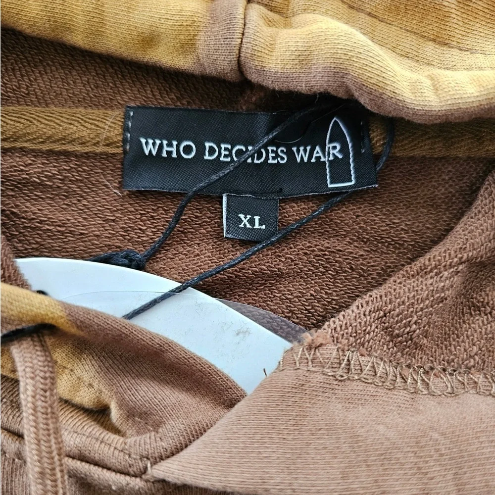 Who Decides War Men’s Flame Graphic Hoodie - Picture 3 of 9